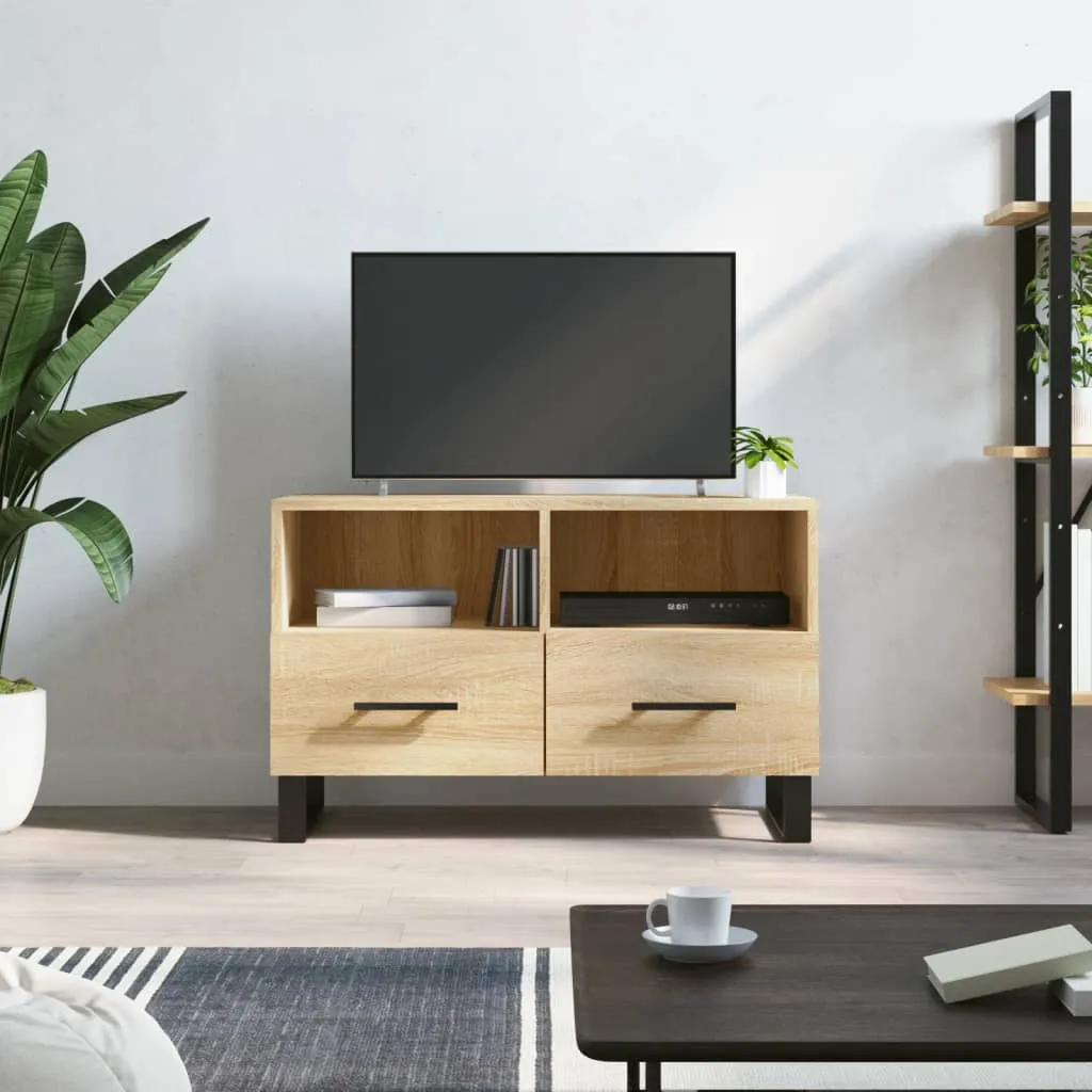 vidaXL Mobile per TV Rovere Sonoma 80x36x50 cm Legno Multistrato