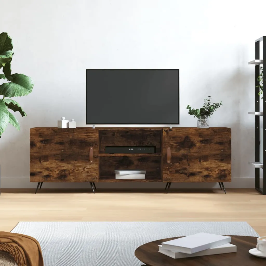 vidaXL Mobile Porta TV Rovere Fumo 150x30x50 cm in Legno Multistrato