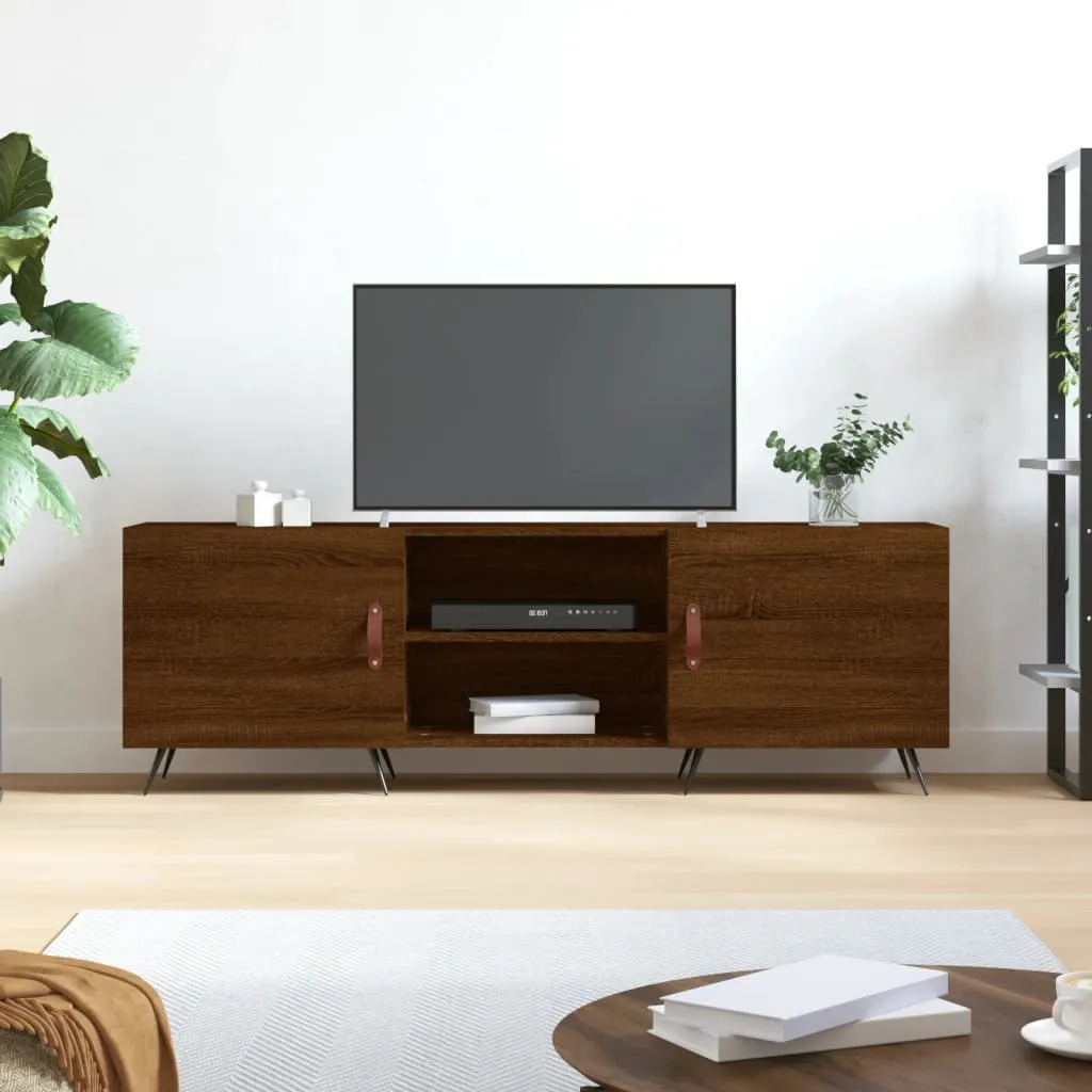 vidaXL Mobile Porta TV Rovere Marrone 150x30x50cm in Legno Multistrato