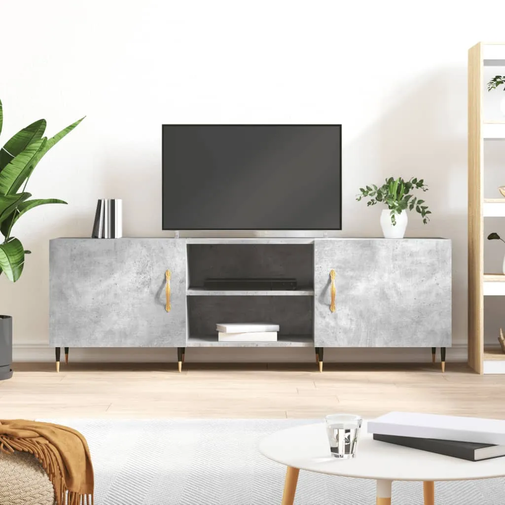 vidaXL Mobile Porta TV Grigio Cemento 150x30x50cm in Legno Multistrato