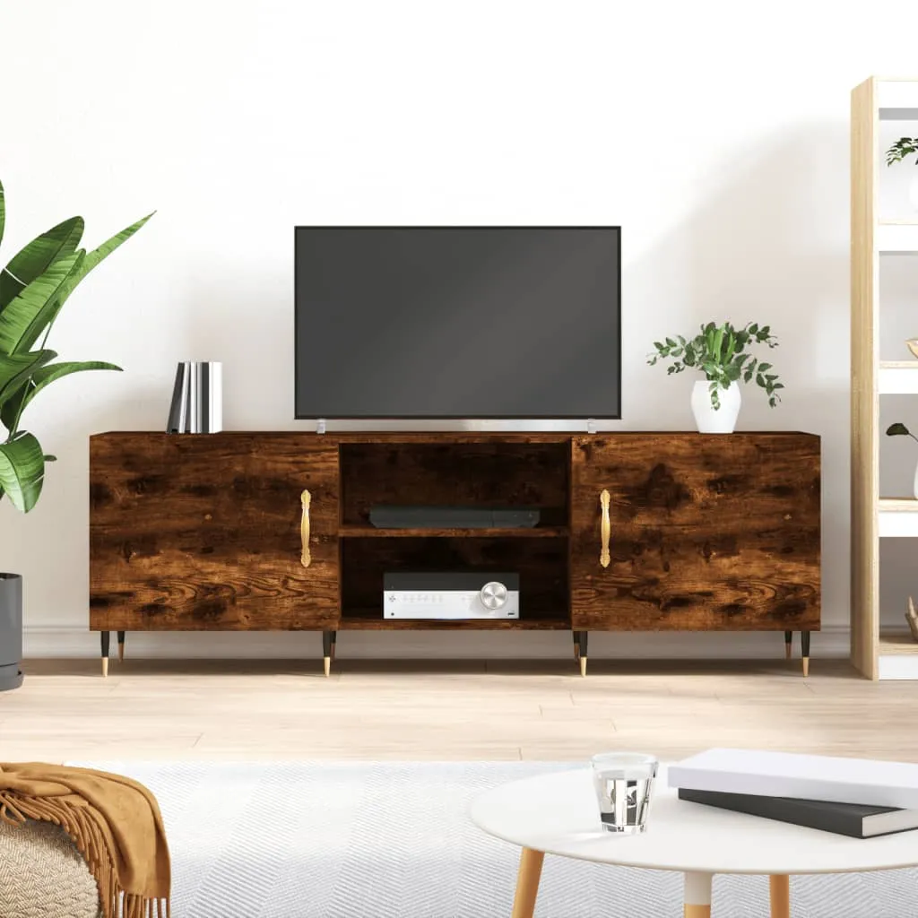 vidaXL Mobile Porta TV Rovere Fumo 150x30x50 cm in Legno Multistrato