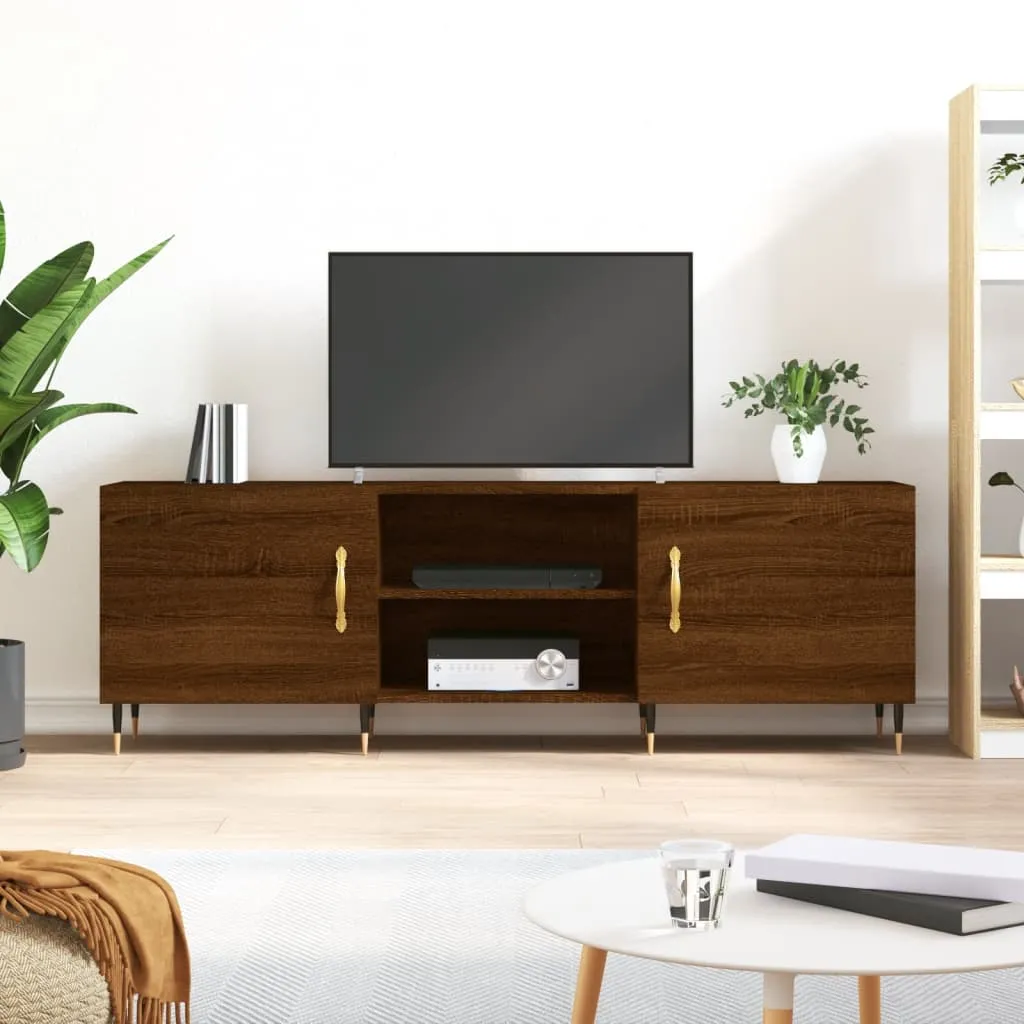 vidaXL Mobile Porta TV Rovere Marrone 150x30x50cm in Legno Multistrato