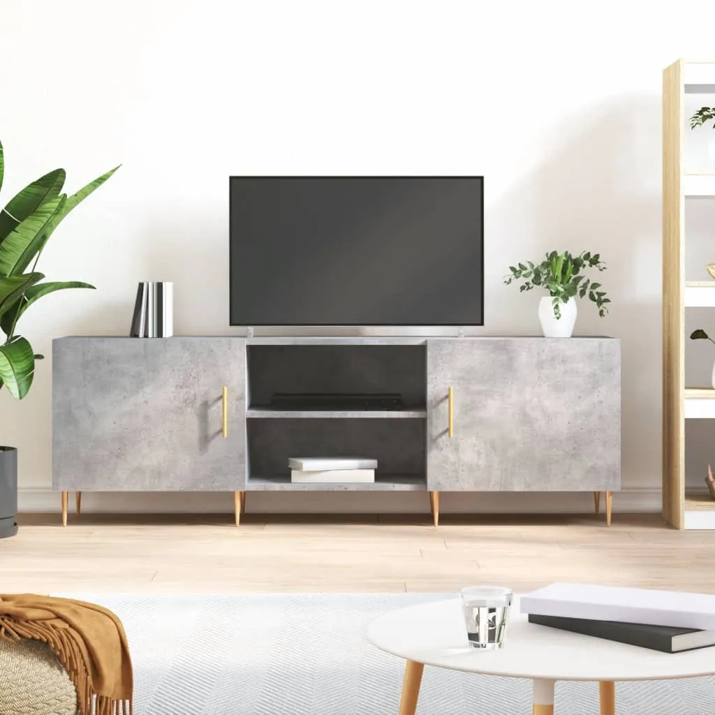 vidaXL Mobile Porta TV Grigio Cemento 150x30x50cm in Legno Multistrato