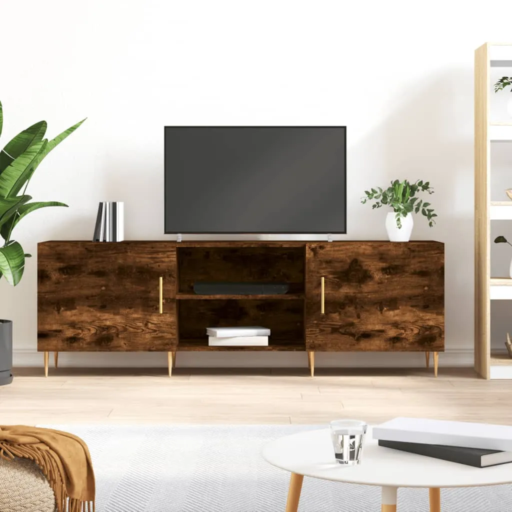 vidaXL Mobile Porta TV Rovere Fumo 150x30x50 cm in Legno Multistrato