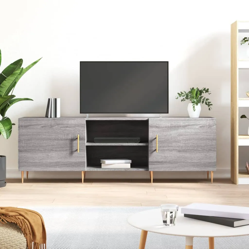 vidaXL Mobile Porta TV Grigio Sonoma 150x30x50 cm in Legno Multistrato