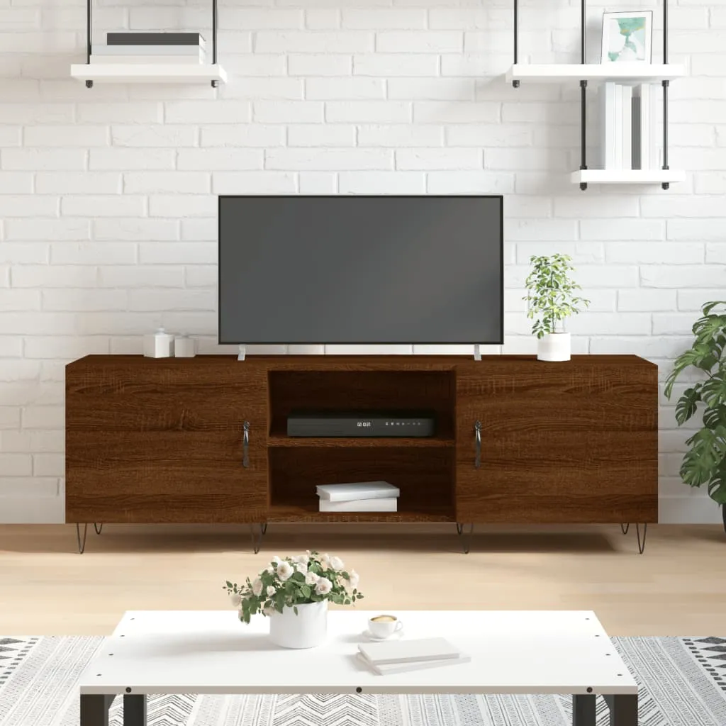 vidaXL Mobile Porta TV Rovere Marrone 150x30x50cm in Legno Multistrato