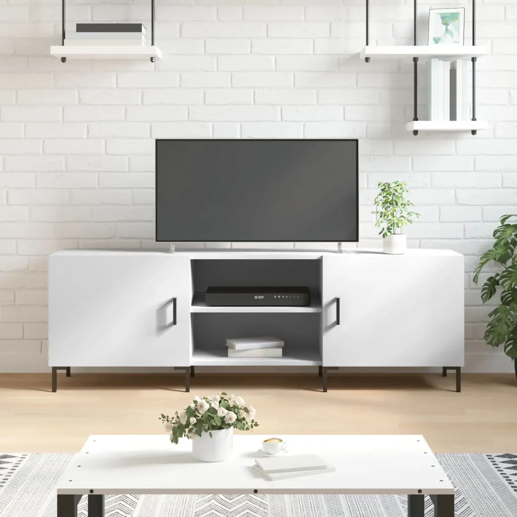 vidaXL Mobile Porta TV Bianco 150x30x50 cm in Legno Multistrato