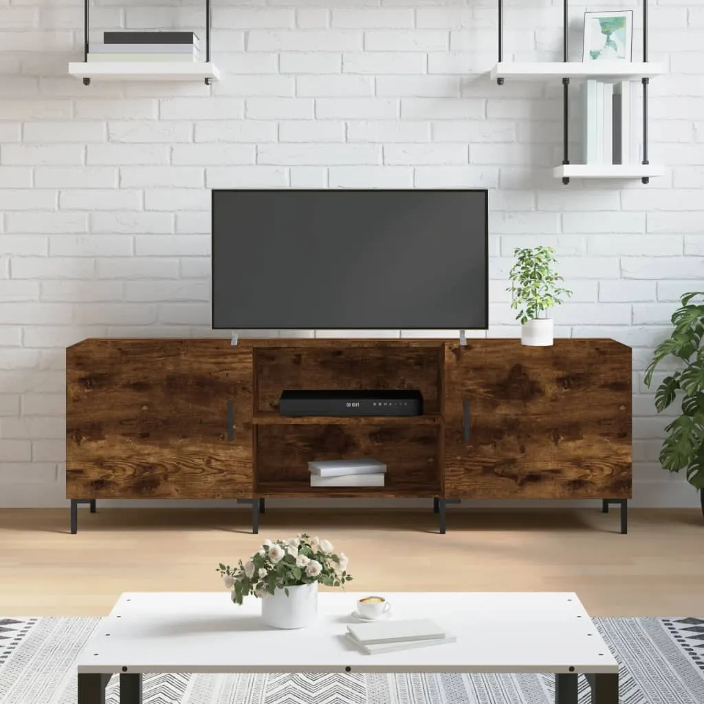 vidaXL Mobile Porta TV Rovere Fumo 150x30x50 cm in Legno Multistrato