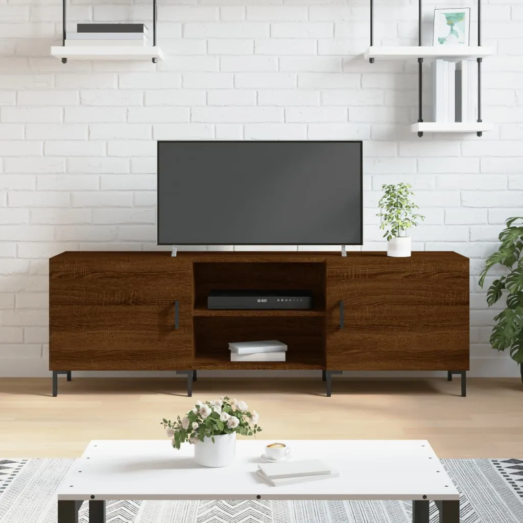 vidaXL Mobile Porta TV Rovere Marrone 150x30x50cm in Legno Multistrato