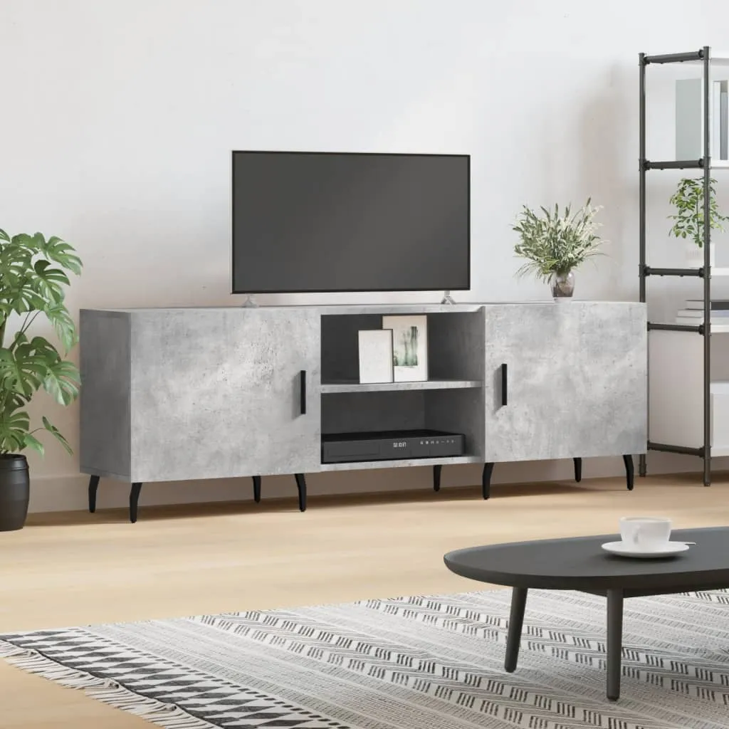 vidaXL Mobile Porta TV Grigio Cemento 150x30x50cm in Legno Multistrato