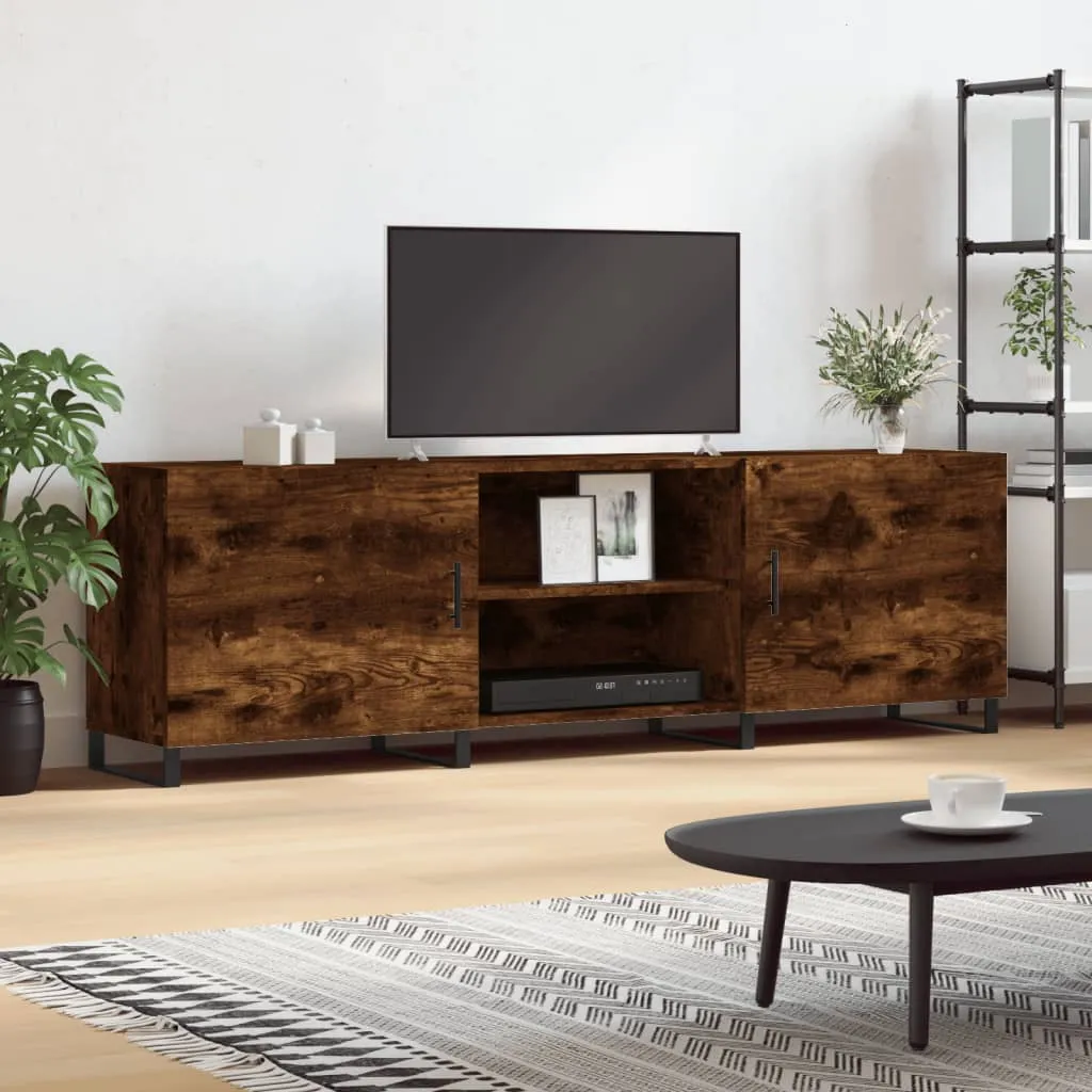 vidaXL Mobile Porta TV Rovere Fumo 150x30x50 cm in Legno Multistrato