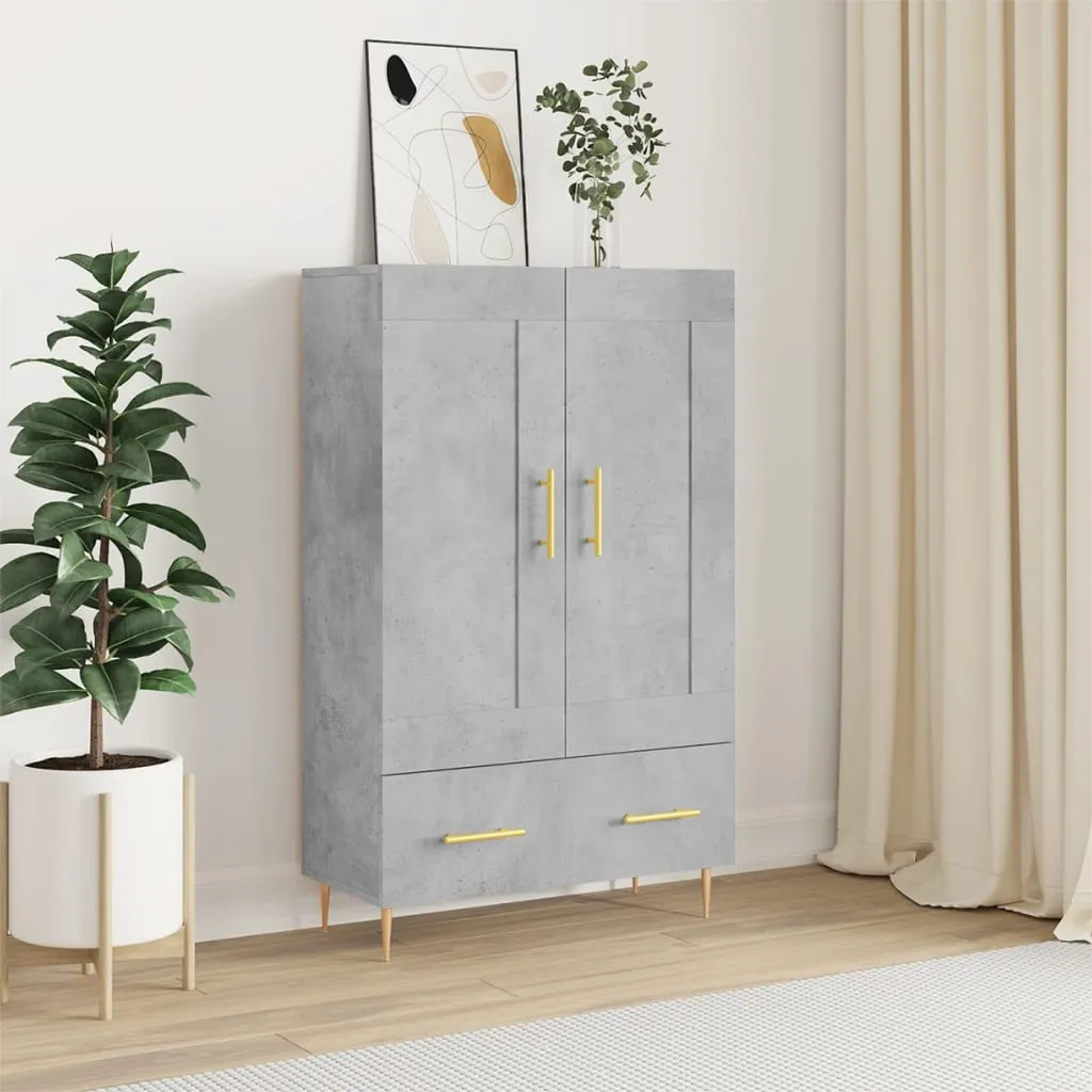 vidaXL Credenza Grigio Cemento 69,5x31x115 cm in Legno Multistrato