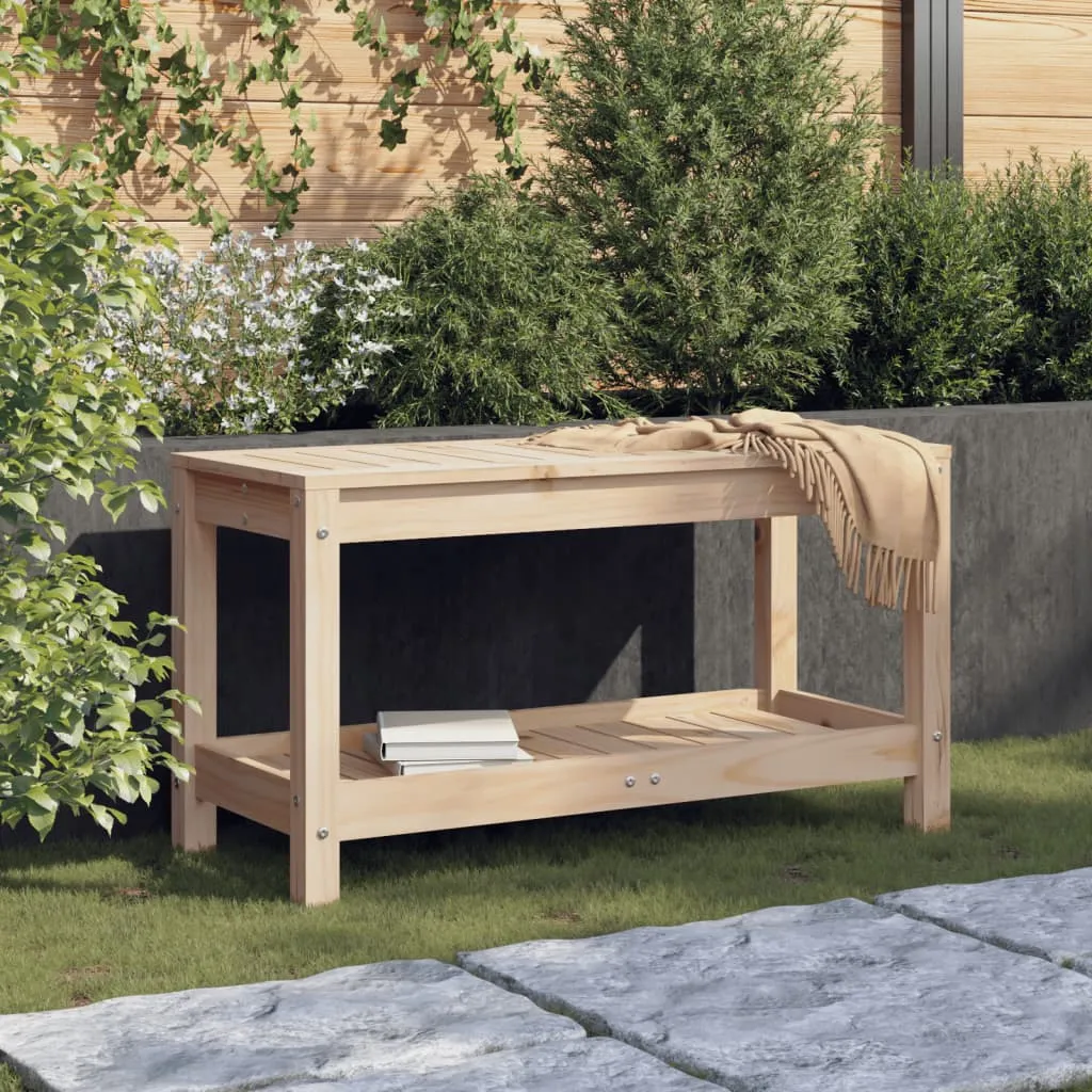 vidaXL Panca da Giardino 82,5x35x45 cm in Legno Massello di Pino