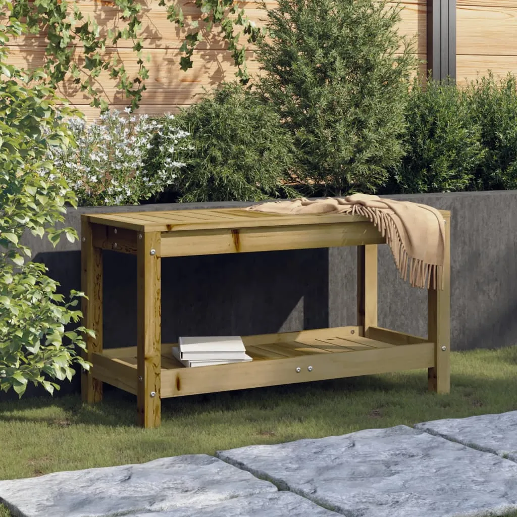 vidaXL Panca da Giardino 82,5x35x45 cm Legno Massello Pino Impregnato