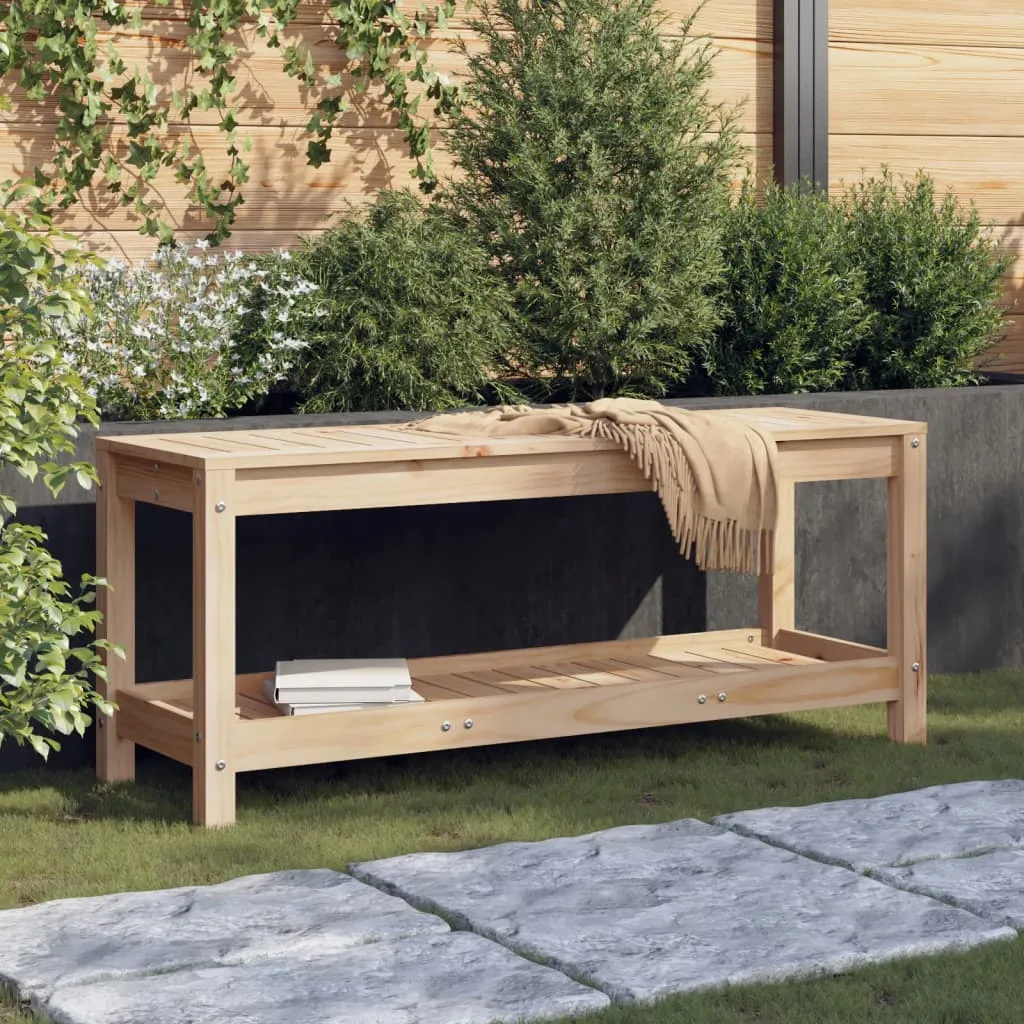 vidaXL Panca da Giardino 108x35x45 cm in Legno Massello di Pino