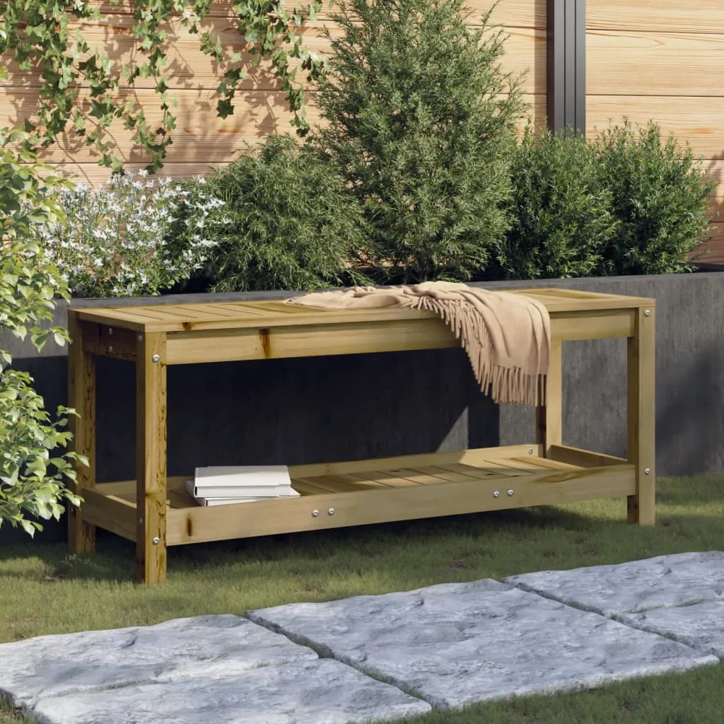 vidaXL Panca da Giardino 108x35x45 cm Legno Massello Pino Impregnato