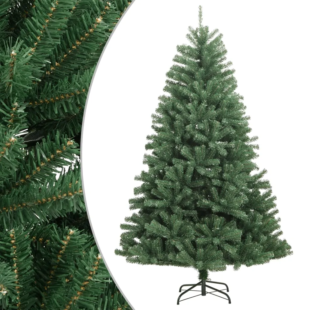 vidaXL Albero di Natale Artificiale Incernierato con Base Verde 120 cm