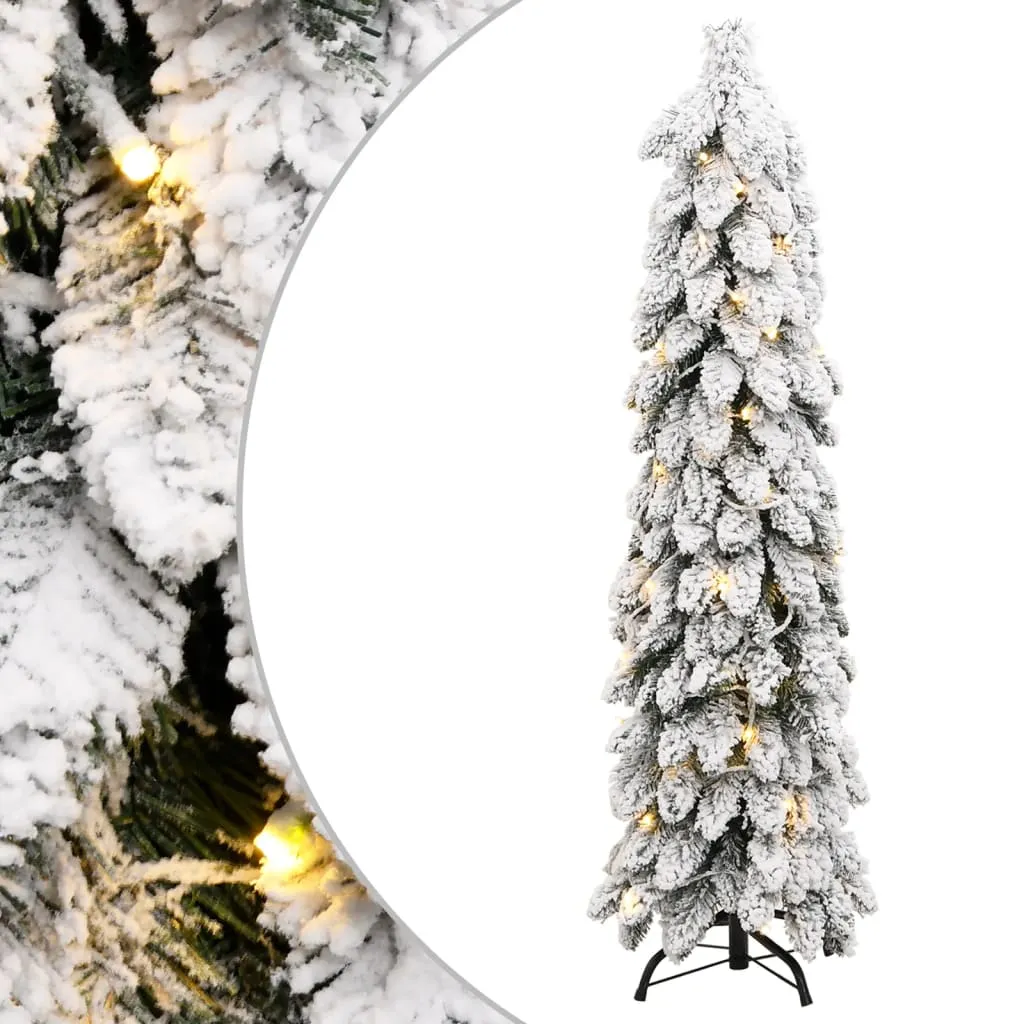 vidaXL Albero di Natale Artificiale con 60 LED e Neve Floccata 120 cm