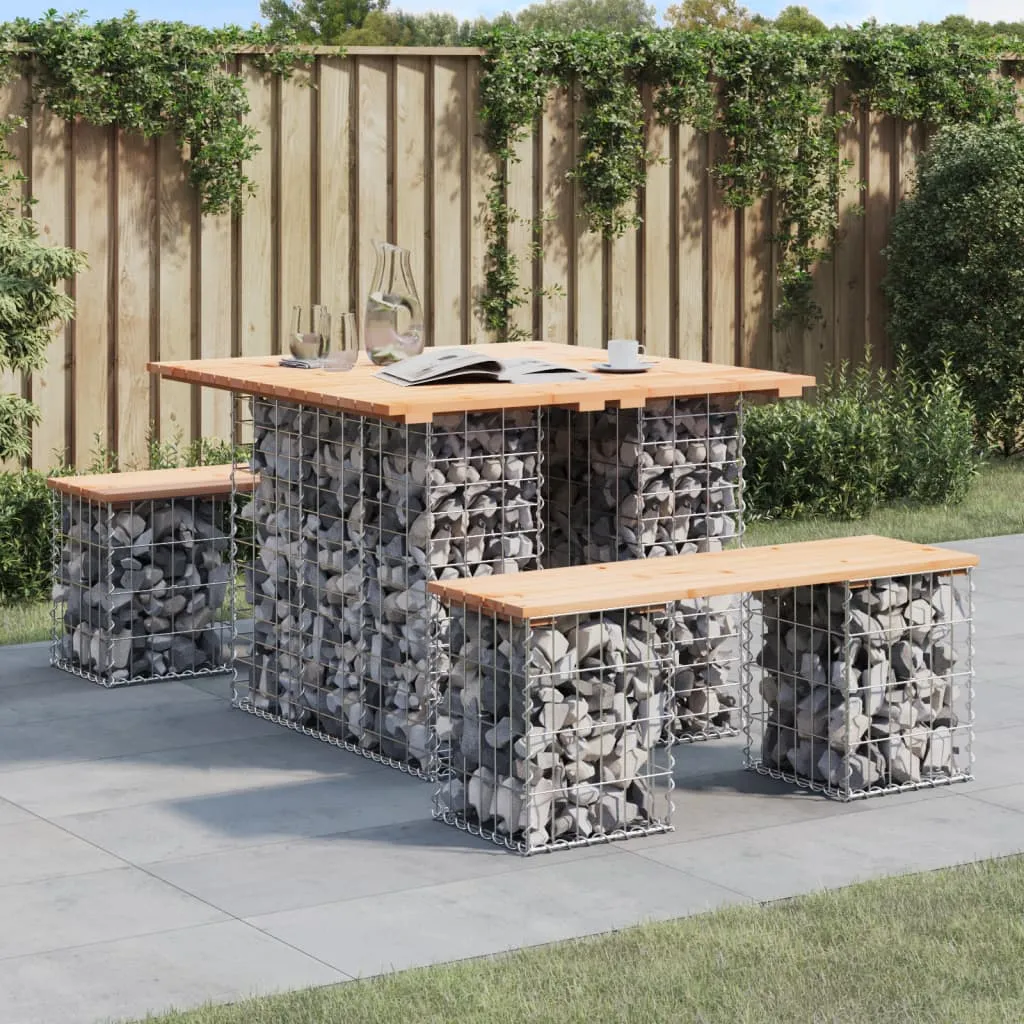 vidaXL Panca Giardino Design Gabbione 100x102x72cm Legno Massello Pino