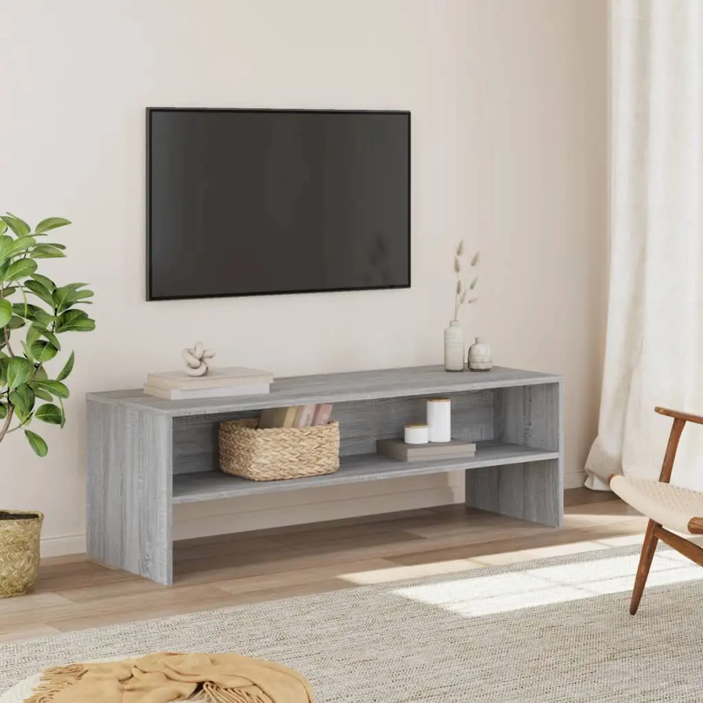 Mobile Porta TV Grigio Sonoma 120x40x40 cm in Legno Multistrato