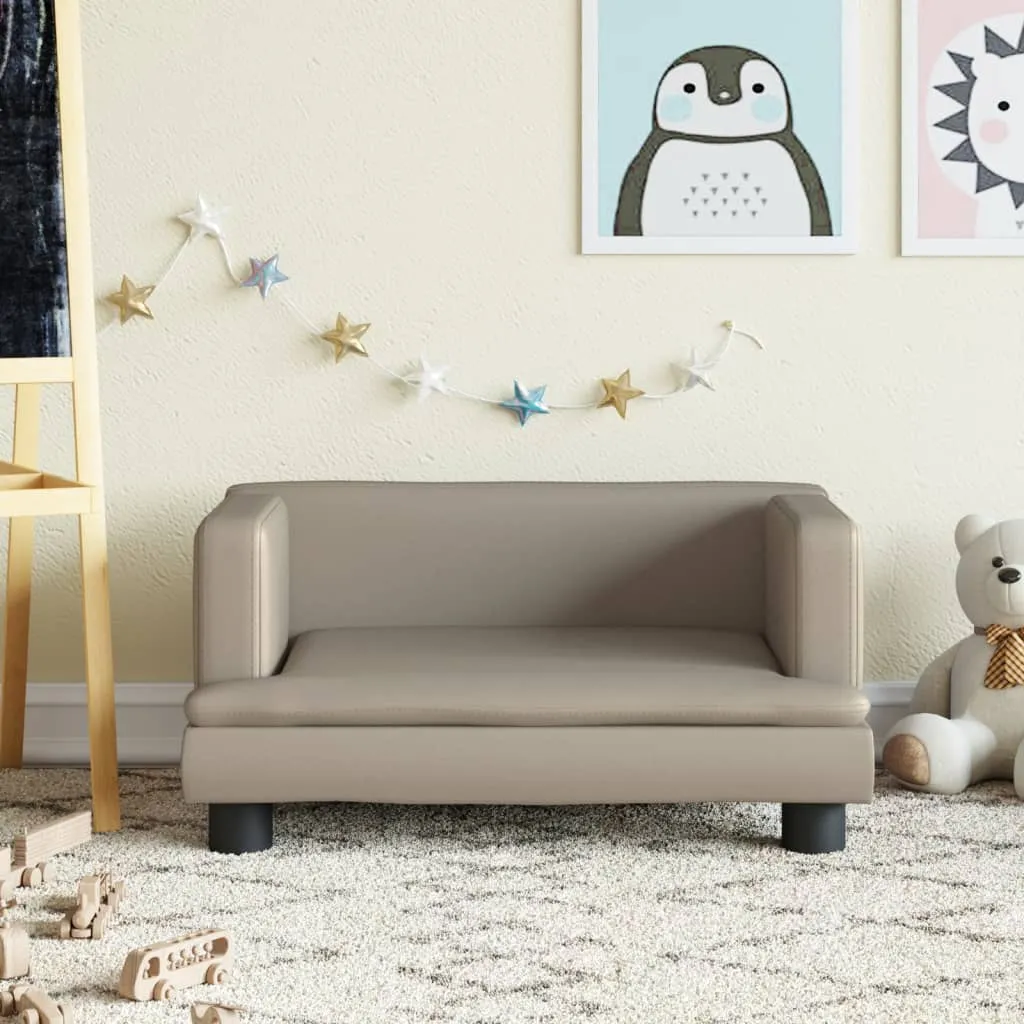 vidaXL Divano per Bambini Cappuccino 60x40x30 cm in Similpelle