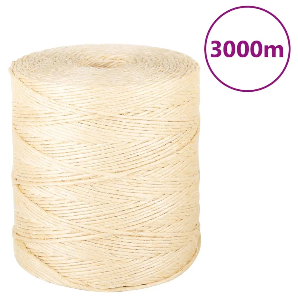 vidaXL Corda in Sisal 100% 2 mm 3000 m