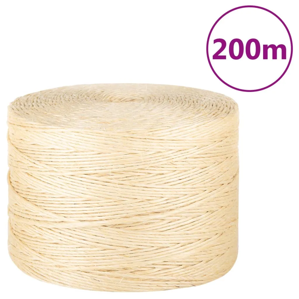 vidaXL Corda in Sisal 100% 3 mm 200 m