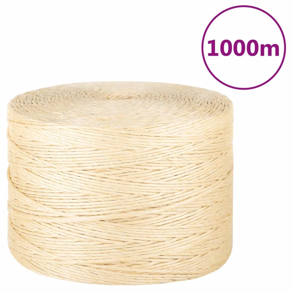 vidaXL Corda in Sisal 100% 3 mm 1000 m