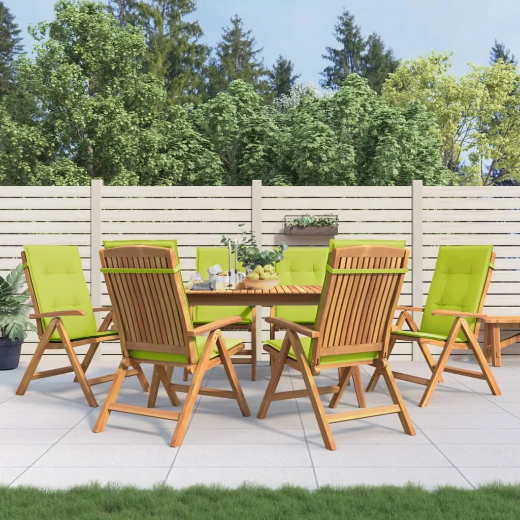 vidaXL Sedie da Giardino Reclinabili con Cuscini 6 pz in Legno di Teak