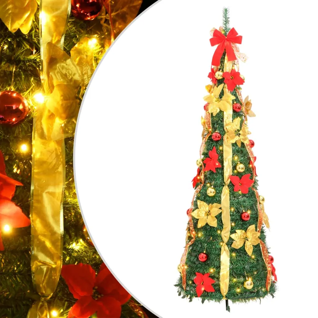 vidaXL Albero di Natale Artificiale Pop-up con 100 LED Verde 150 cm