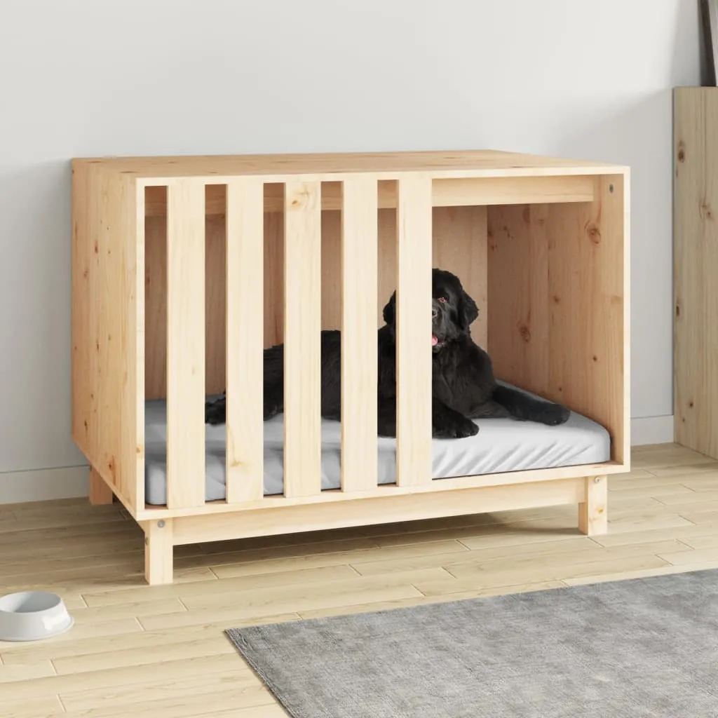 vidaXL Casetta per Cani 90x60x67 cm in Legno Massello di Pino