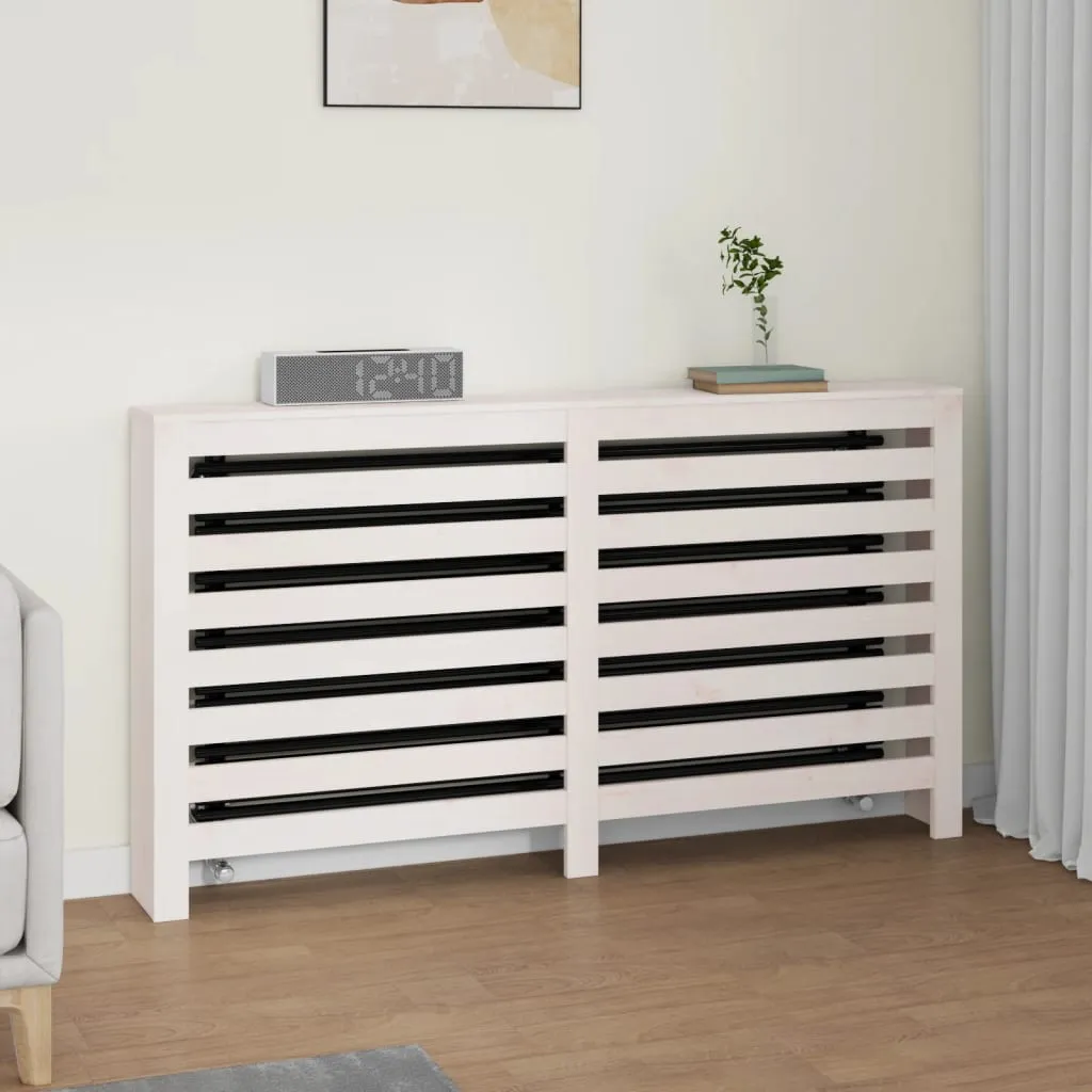 vidaXL Copertura Termosifone Bianca 153x19x84 cm Legno Massello Pino