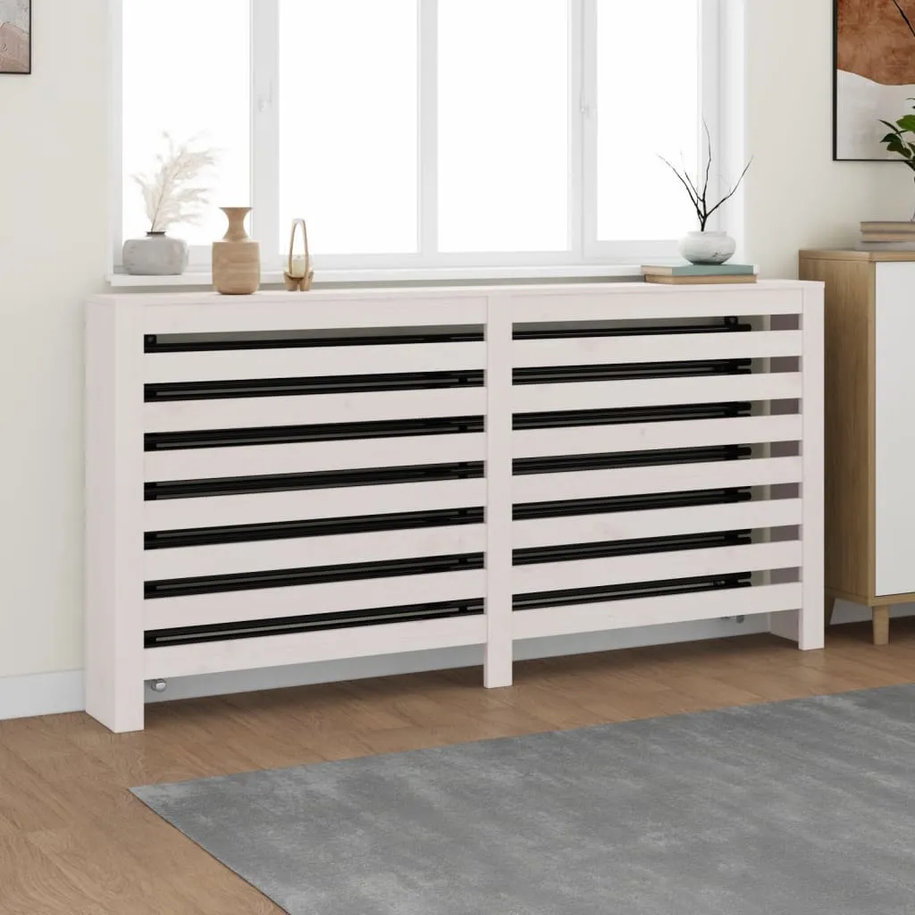 vidaXL Copertura Termosifone Bianca 169x19x84 cm Legno Massello Pino