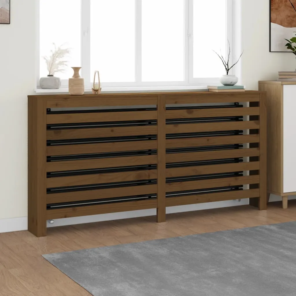 vidaXL Copertura Termosifone Miele 169x19x84 cm Legno Massello Pino