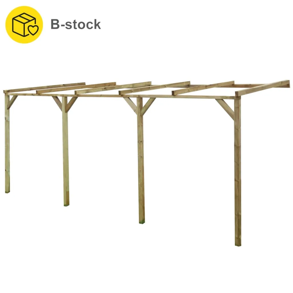 vidaXL Pergola Addossata B-Stock 2x5x2,2 m Pino Massello Impregnato