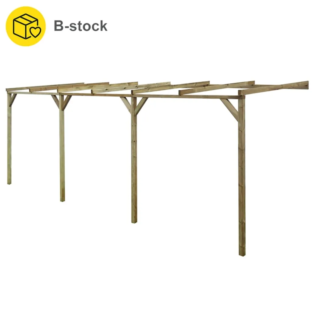 vidaXL Pergola Addossata B-Stock 2x6x2,2 m Pino Massello Impregnato