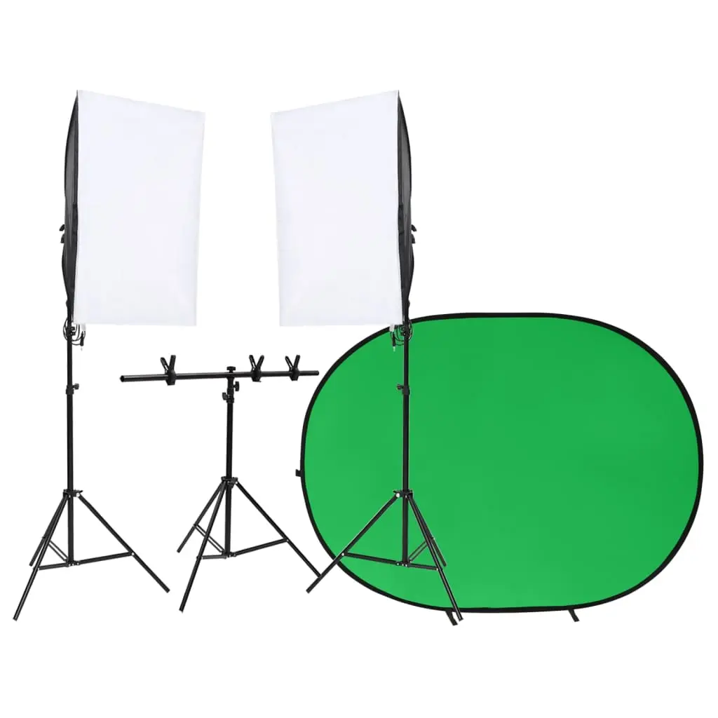 Kit per Studio Fotografico con Set di Luci e Fondale