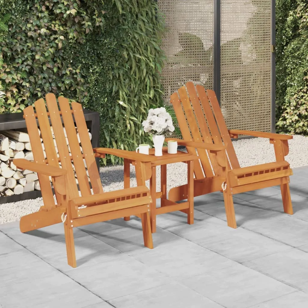 vidaXL Sedie da Giardino Adirondack 2pz in Legno Massello di Acacia