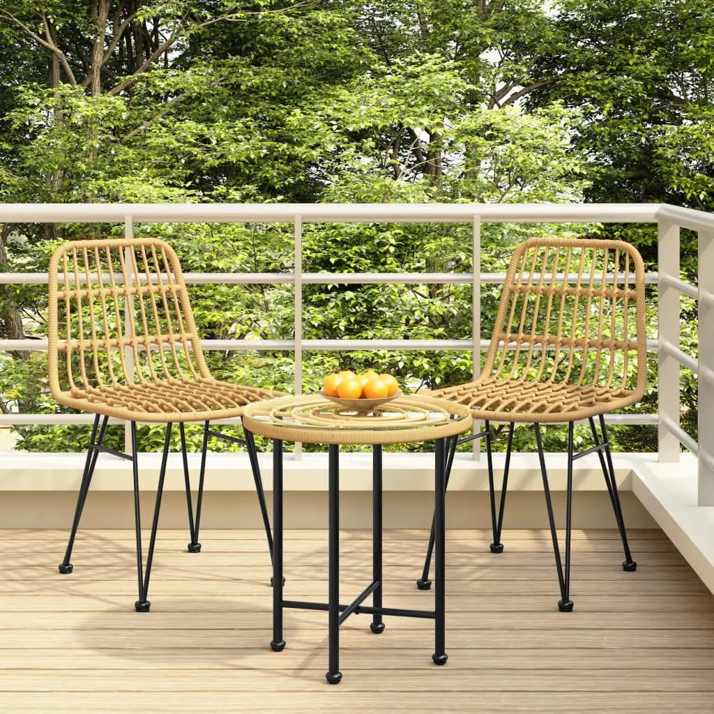 vidaXL Sedie da Giardino 2pz 48x62x84 cm Rattan PE