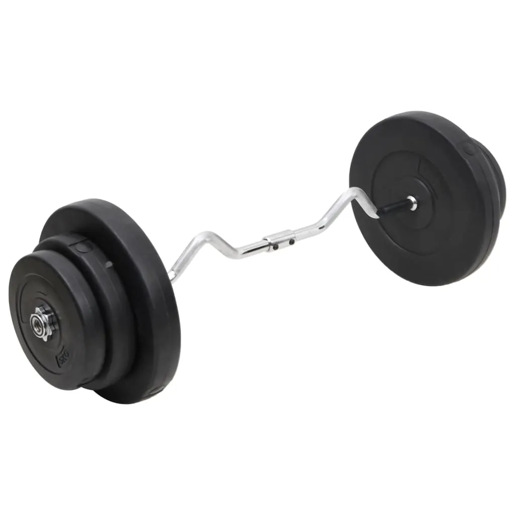 vidaXL Bilanciere Curvo con Dischi 60 kg