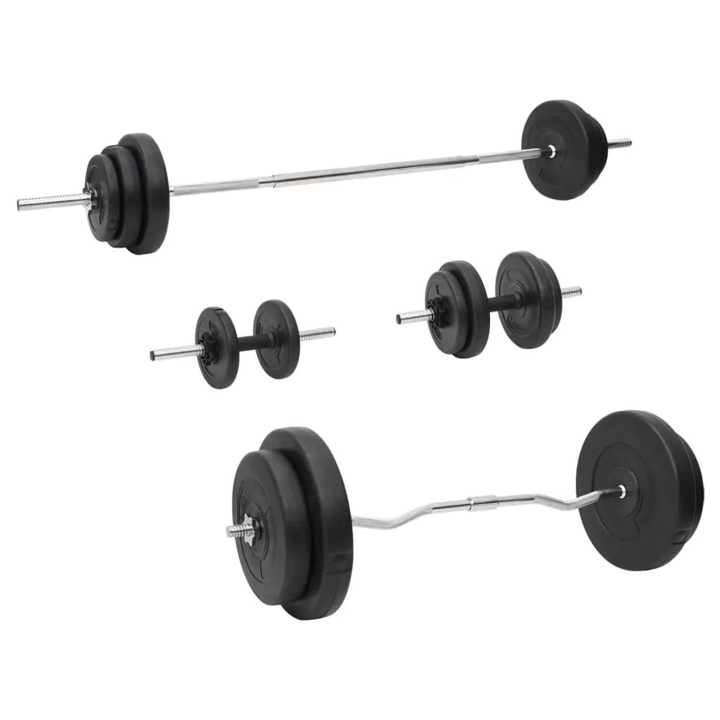 vidaXL Set Bilanciere e Manubri con Dischi 90 kg