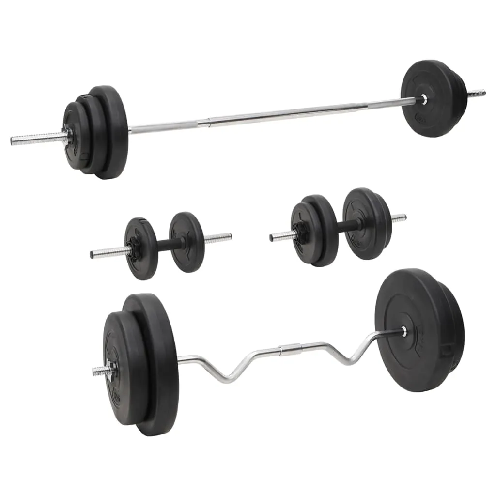 vidaXL Set Bilanciere e Manubri con Dischi 90 kg