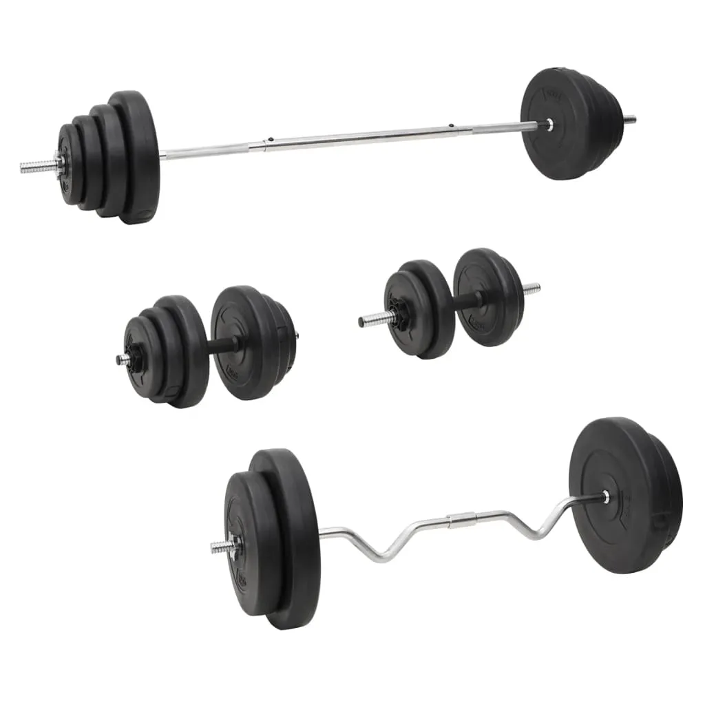 vidaXL Set Bilanciere e Manubri con Dischi 120 kg