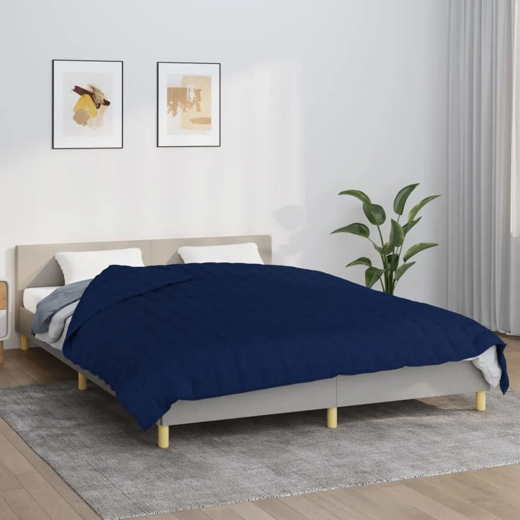 vidaXL Coperta Ponderata Blu 100x200 cm 9 kg Tessuto