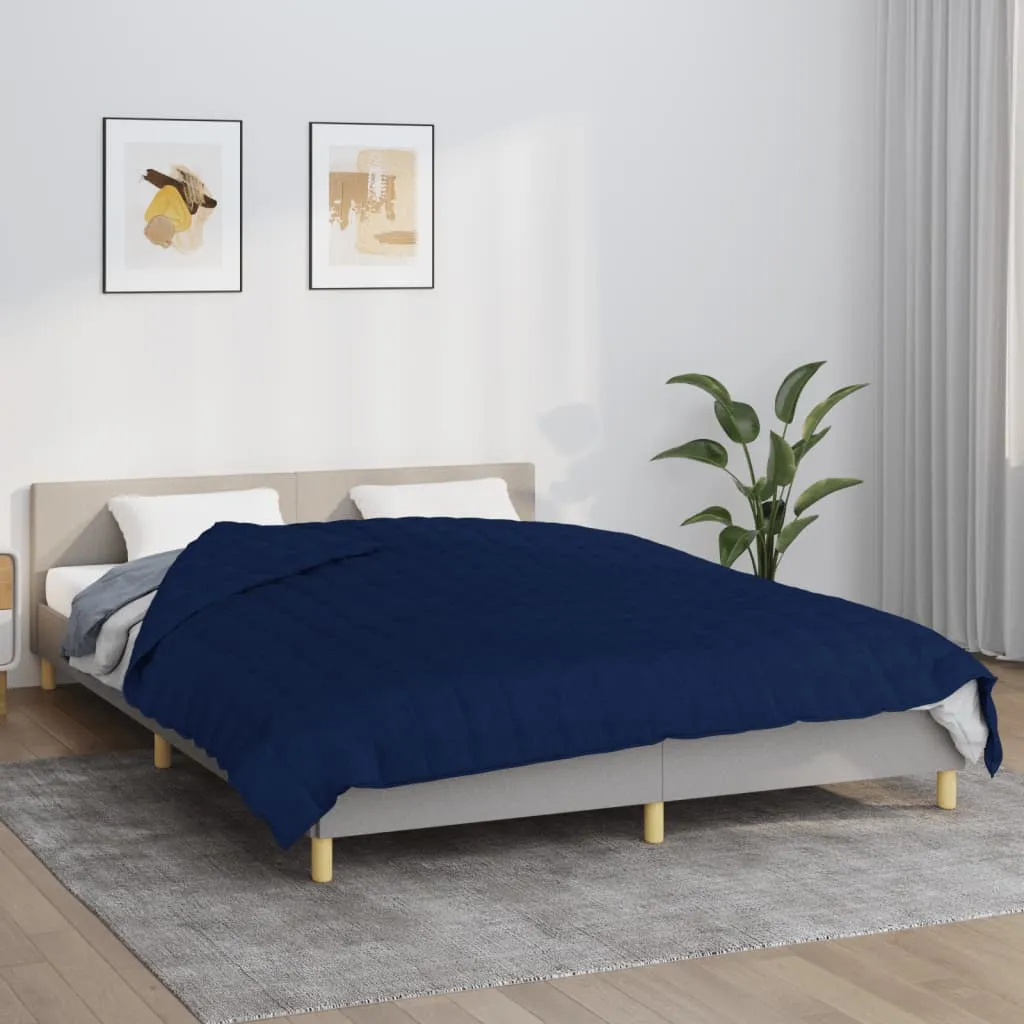 vidaXL Coperta Ponderata Blu 200x225 cm 9 kg Tessuto