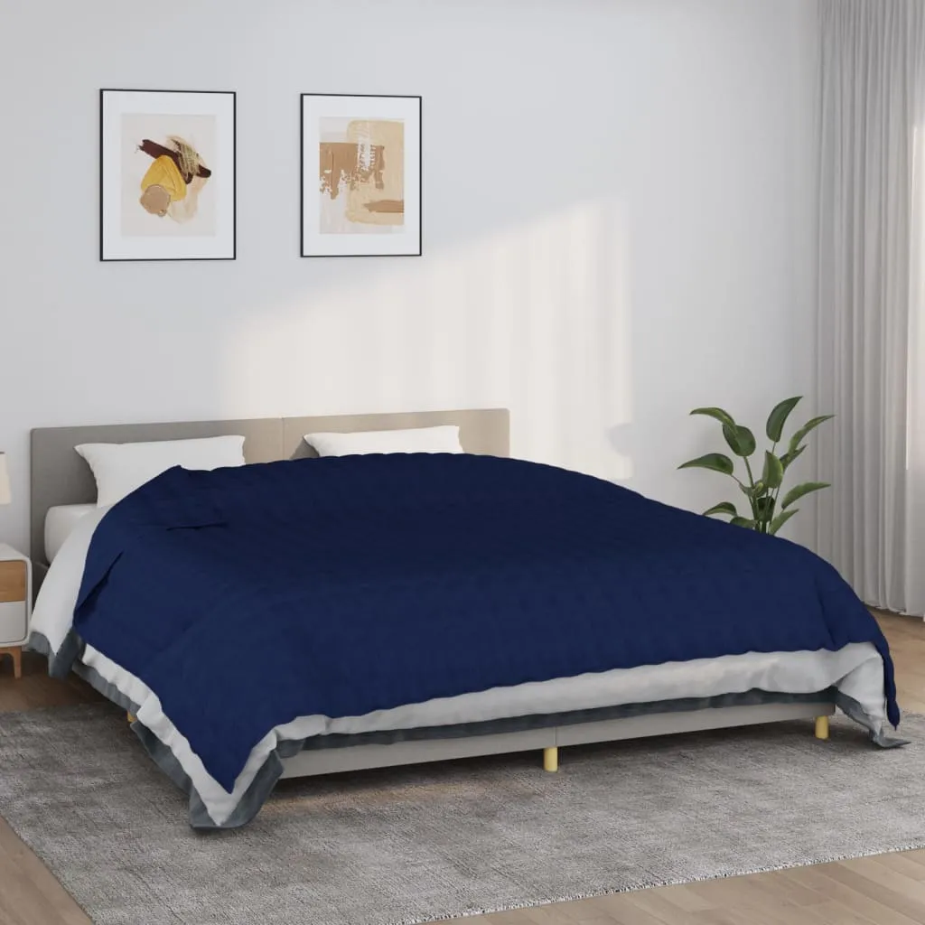 vidaXL Coperta Ponderata Blu 220x260 cm 15 kg Tessuto