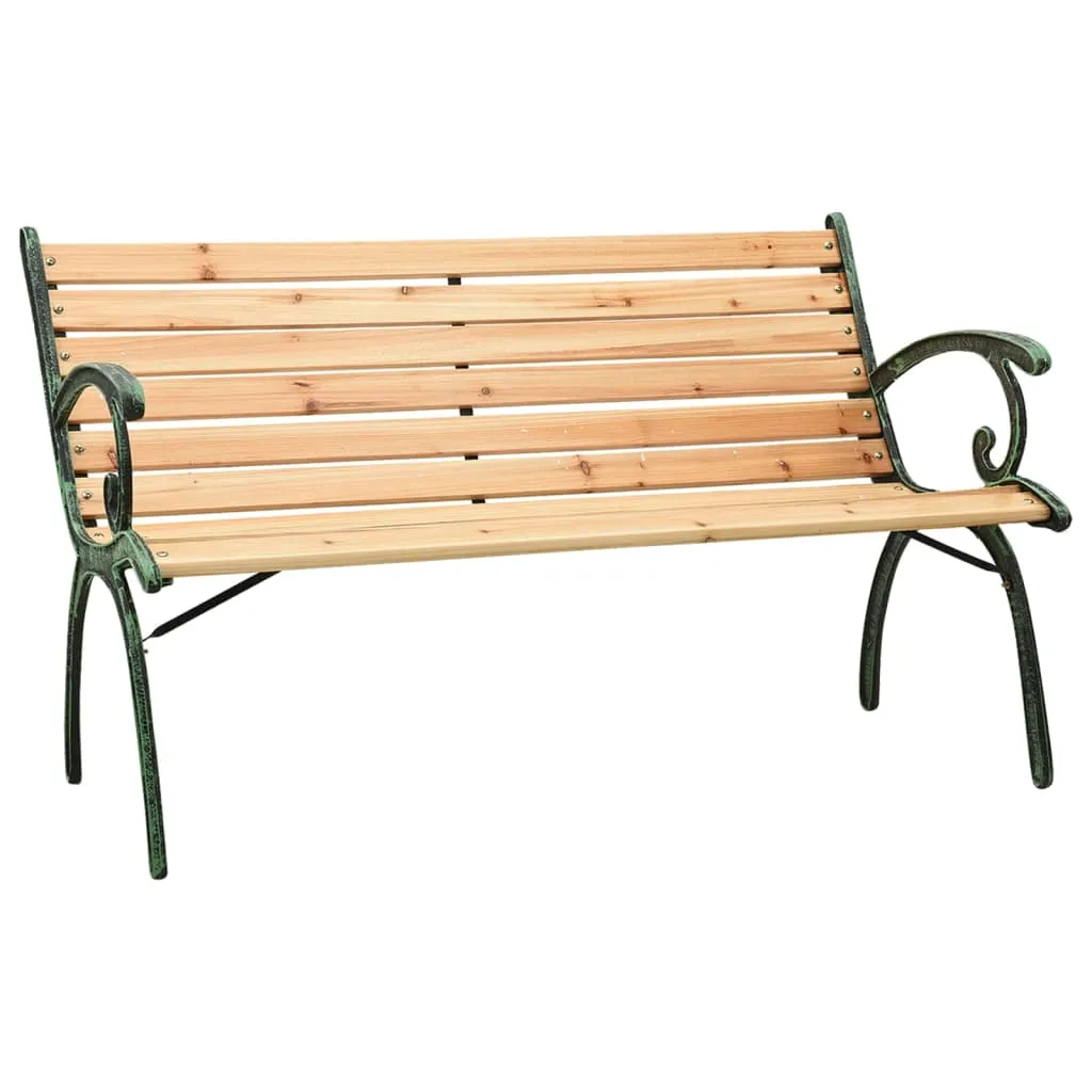 vidaXL Panca da Giardino 116 cm in Ghisa e Legno Massello di Abete