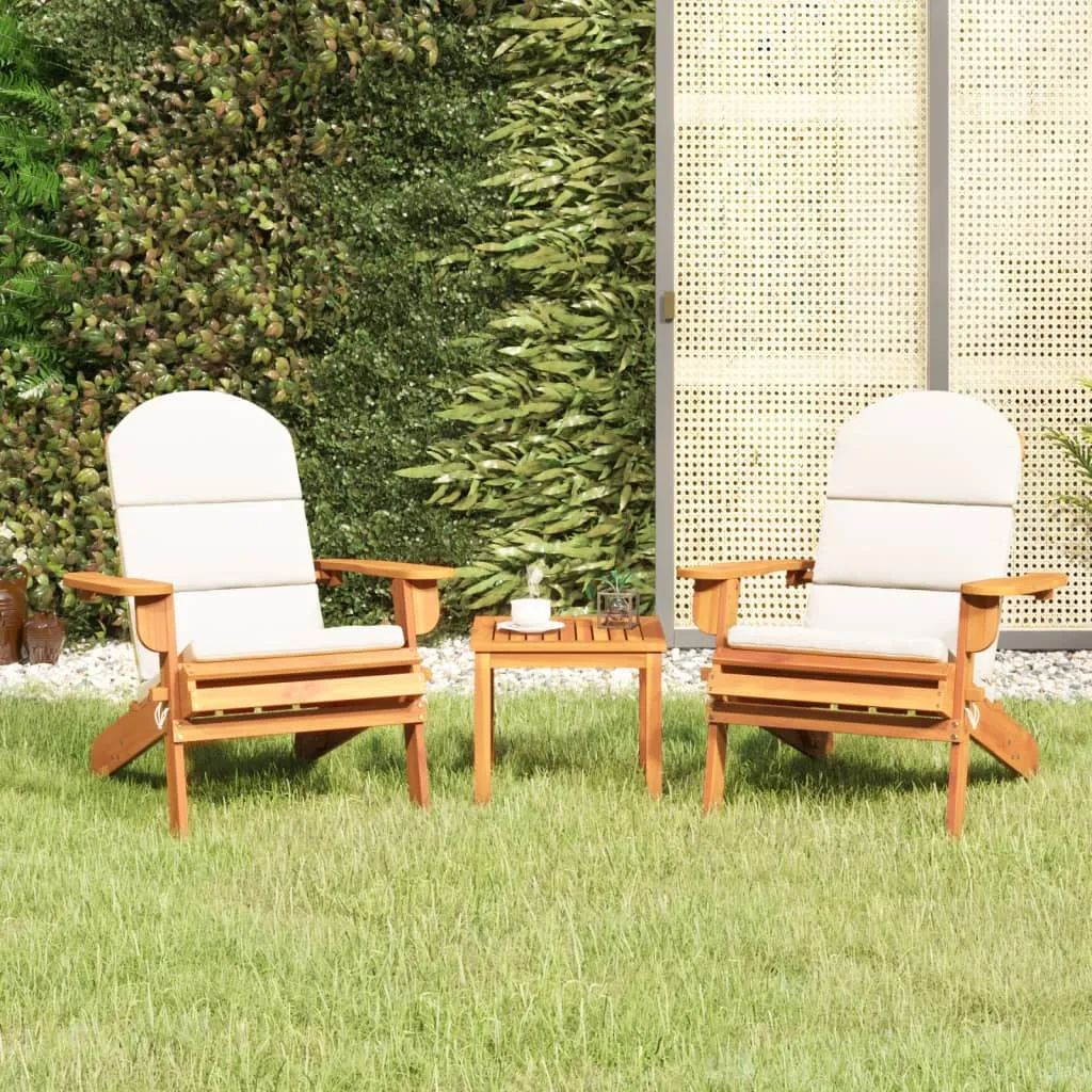 vidaXL Set Salotto da Giardino Adirondack 3pz Legno Massello di Acacia