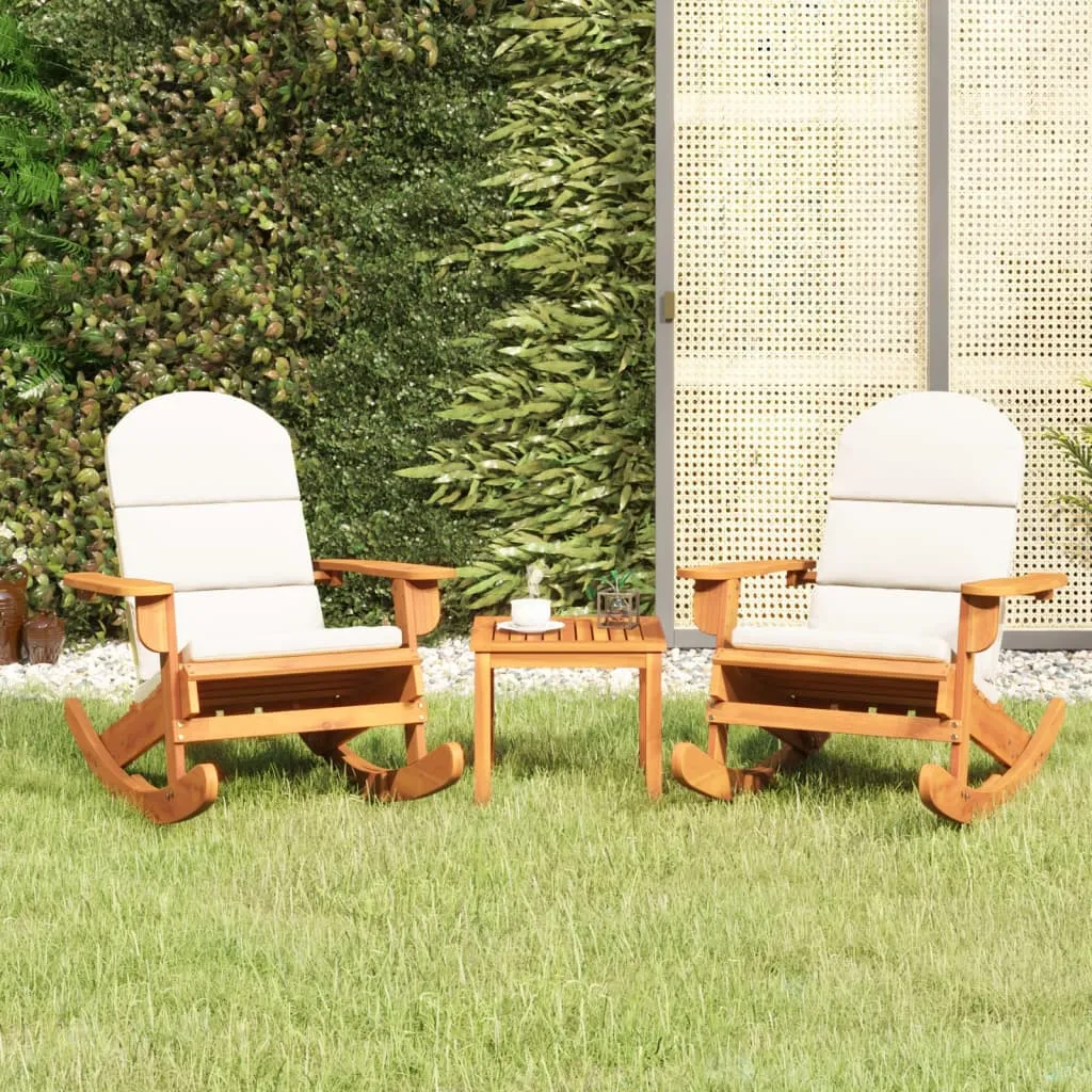 vidaXL Set Salotto da Giardino Adirondack 3pz Legno Massello di Acacia