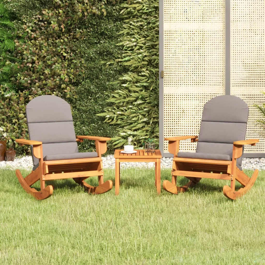 vidaXL Set Salotto da Giardino Adirondack 3pz Legno Massello di Acacia